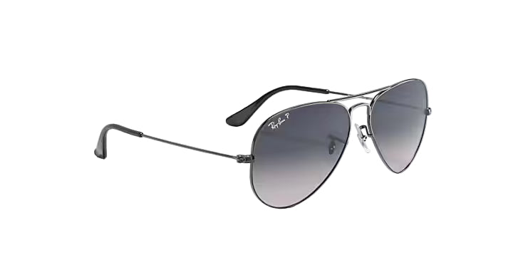 Ray-Ban RB3025 004/78 Aviator Sunglasses – Polarized Grey Gradient Lenses, Gunmetal