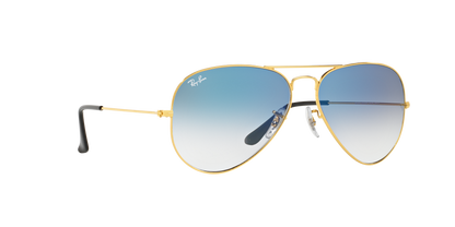 Ray-Ban RB3025 001/3F Aviator Sunglasses – Gold Frame, Gradient Blue Lenses