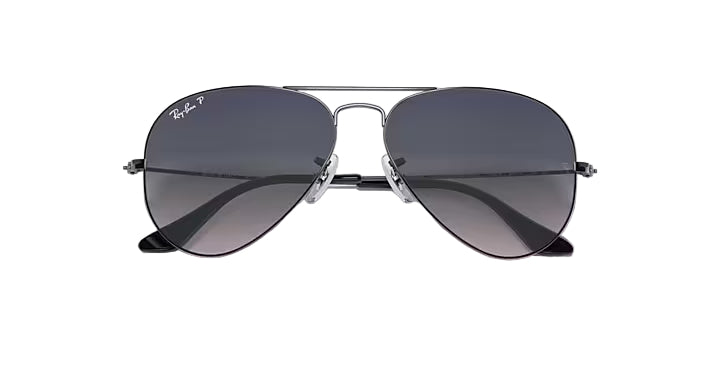 Ray-Ban RB3025 004/78 Aviator Sunglasses – Polarized Grey Gradient Lenses, Gunmetal