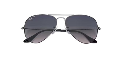 Ray-Ban RB3025 004/78 Aviator Sunglasses – Polarized Grey Gradient Lenses, Gunmetal