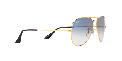 Ray-Ban RB3025 001/3F Aviator Sunglasses – Gold Frame, Gradient Blue Lenses