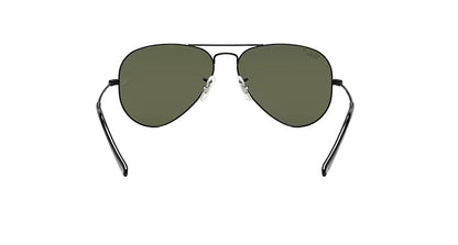 Ray-Ban RB3025 002/58 62 Aviator Sunglasses – Classic Black Frame with Polarized Green Lenses