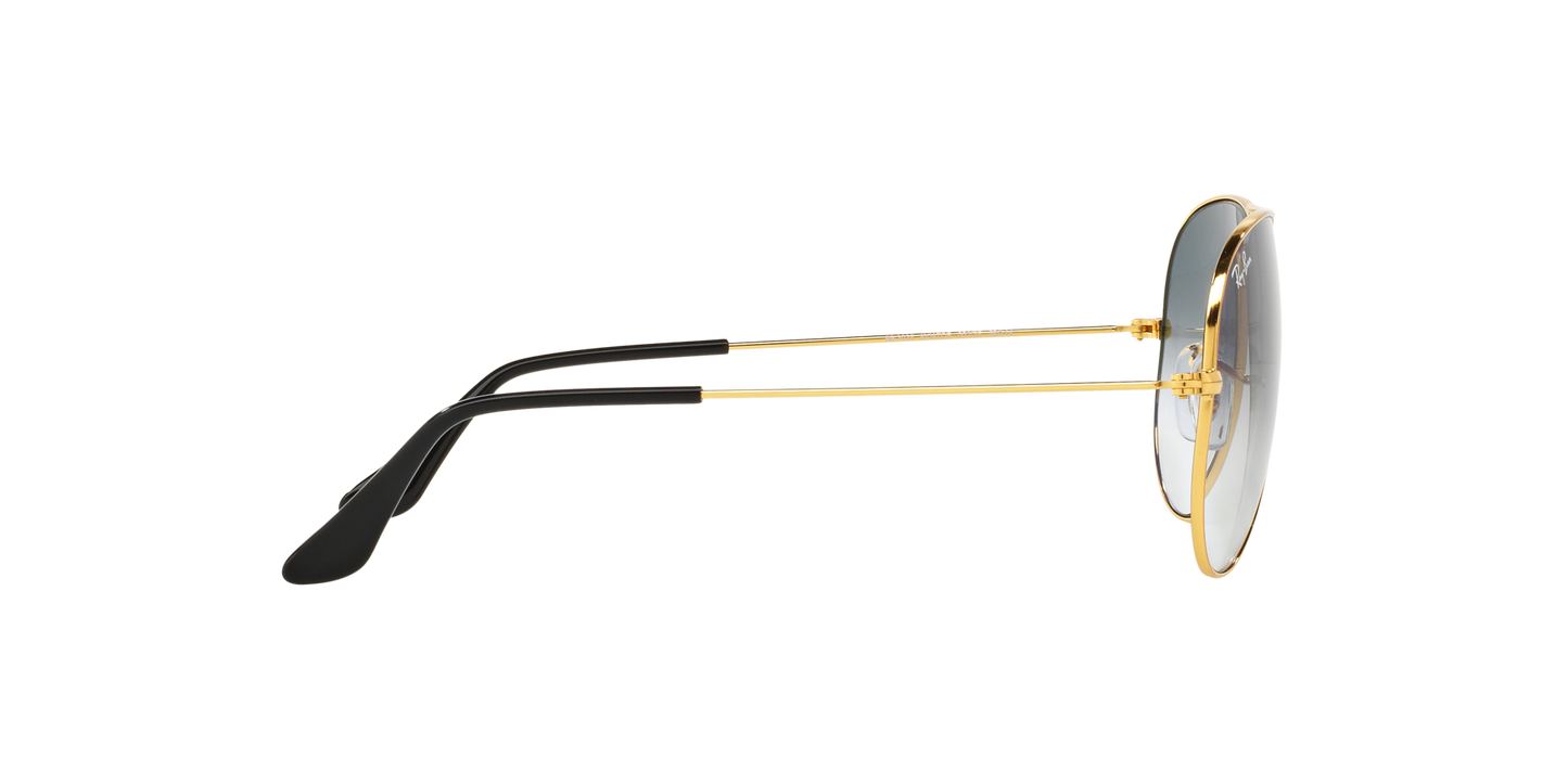 Ray-Ban RB3025 001/3F Aviator Sunglasses – Gold Frame, Gradient Blue Lenses