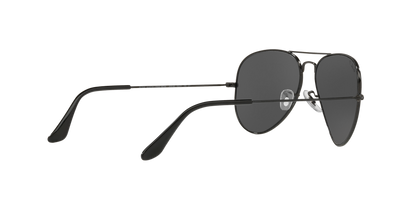 Ray-Ban RB3025 002/48 Aviator Total Black Polarized Sunglasses – 58mm Medium Fit