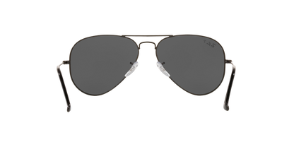 Ray-Ban RB3025 002/48 Aviator Total Black Polarized Sunglasses – 58mm Medium Fit