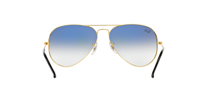 Ray-Ban RB3025 001/3F Aviator Sunglasses – Gold Frame, Gradient Blue Lenses