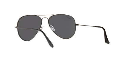 Ray-Ban RB3025 002/48 Aviator Total Black Polarized Sunglasses – 58mm Medium Fit