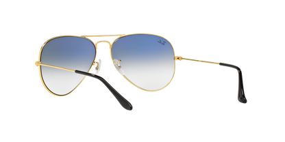 Ray-Ban RB3025 001/3F Aviator Sunglasses – Gold Frame, Gradient Blue Lenses