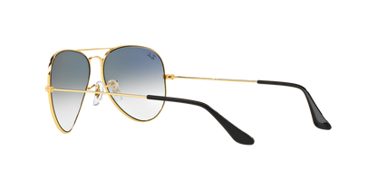 Ray-Ban RB3025 001/3F Aviator Sunglasses – Gold Frame, Gradient Blue Lenses