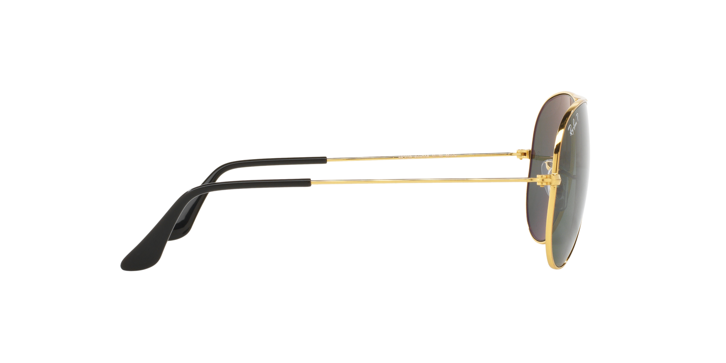 Ray-Ban RB3025I 001/58 Aviator Classic Sunglasses – Polarized Green Lenses, Gold Frame, 58mm