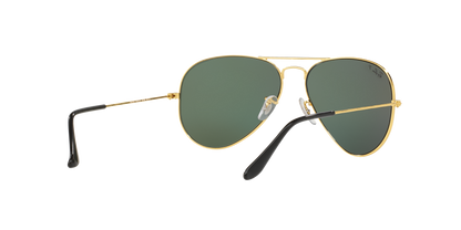Ray-Ban RB3025I 001/58 Aviator Classic Sunglasses – Polarized Green Lenses, Gold Frame, 58mm
