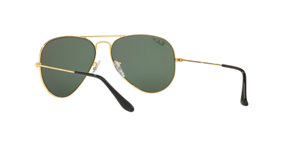 Ray-Ban RB3025I 001/58 Aviator Classic Sunglasses – Polarized Green Lenses, Gold Frame, 58mm