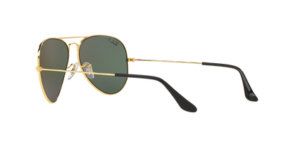 Ray-Ban RB3025I 001/58 Aviator Classic Sunglasses – Polarized Green Lenses, Gold Frame, 58mm