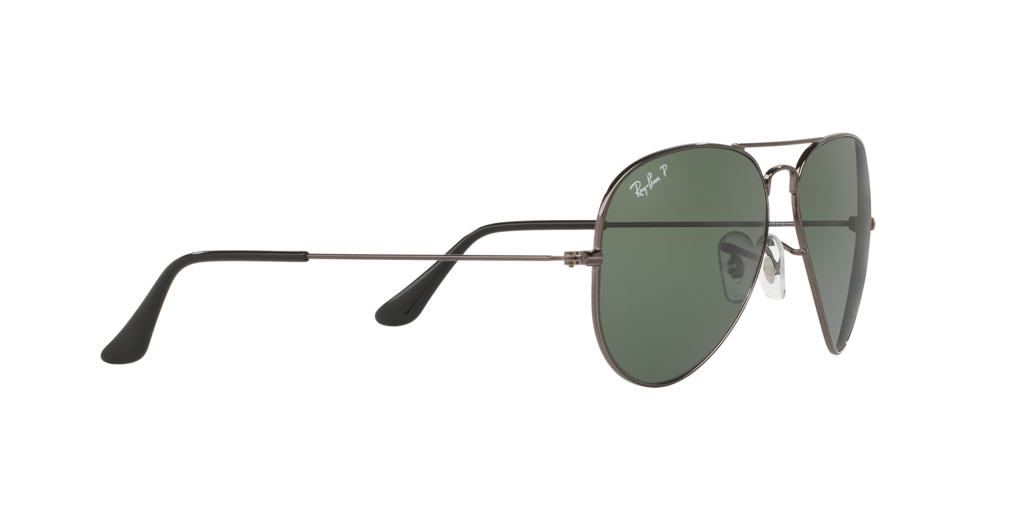Ray-Ban RB3025I 004/58 Aviator Sunglasses – Silver Frame, Polarized Green Lenses, 58mm Medium Size