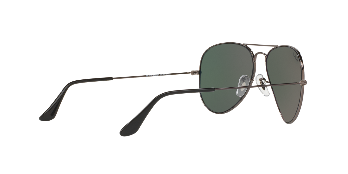 Ray-Ban RB3025I 004/58 Aviator Sunglasses – Silver Frame, Polarized Green Lenses, 58mm Medium Size