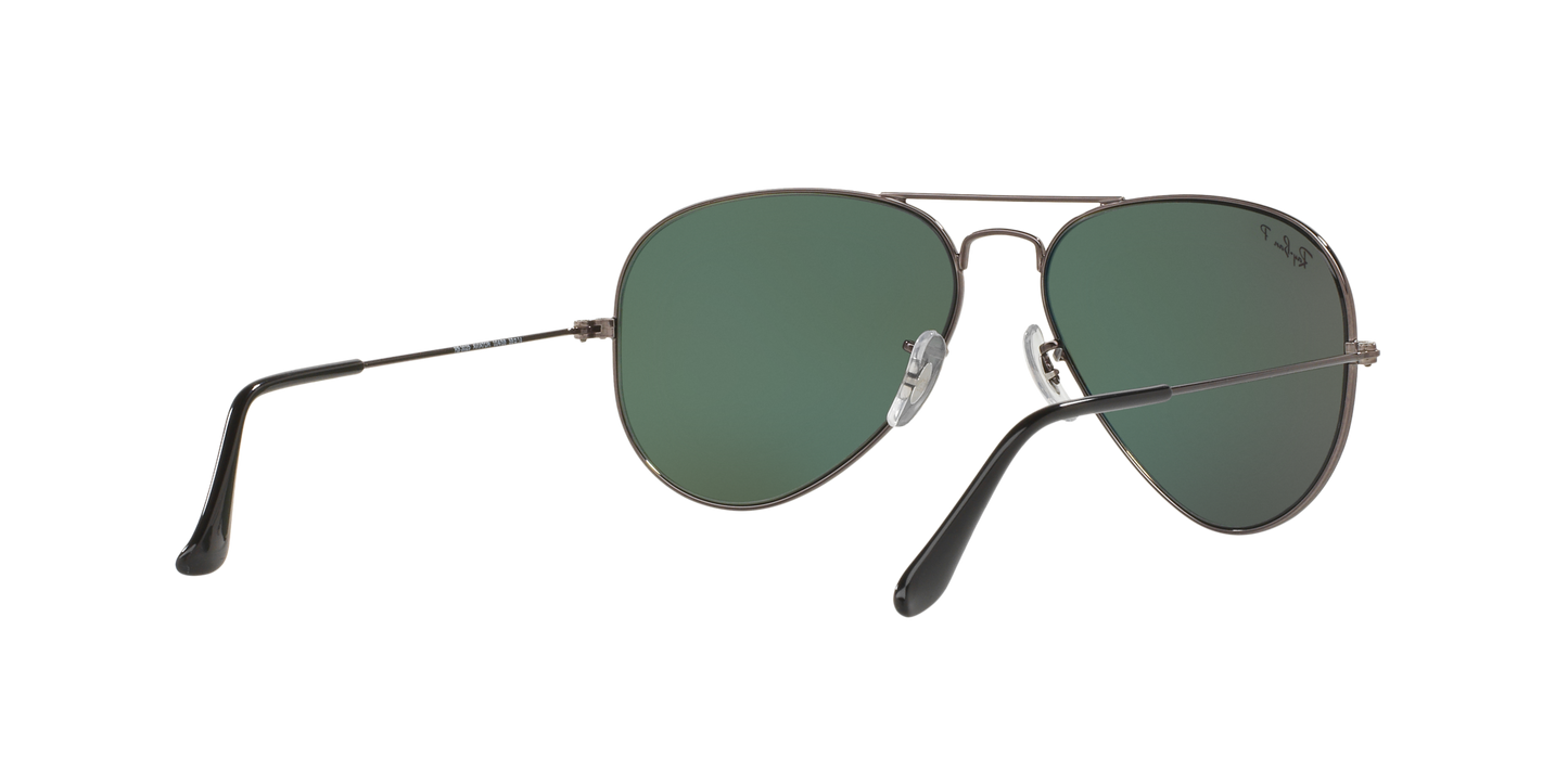 Ray-Ban RB3025I 004/58 Aviator Sunglasses – Silver Frame, Polarized Green Lenses, 58mm Medium Size