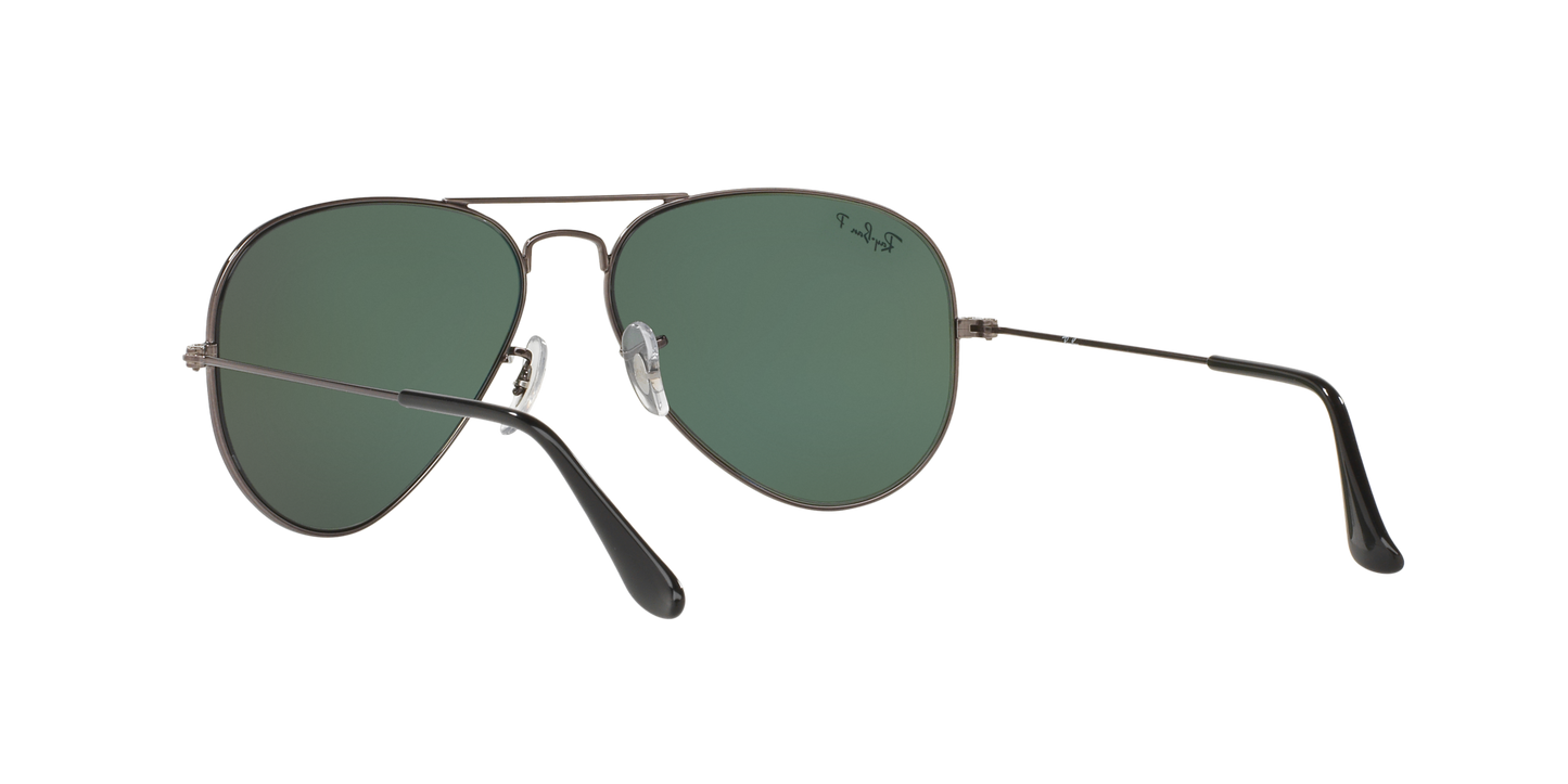 Ray-Ban RB3025I 004/58 Aviator Sunglasses – Silver Frame, Polarized Green Lenses, 58mm Medium Size