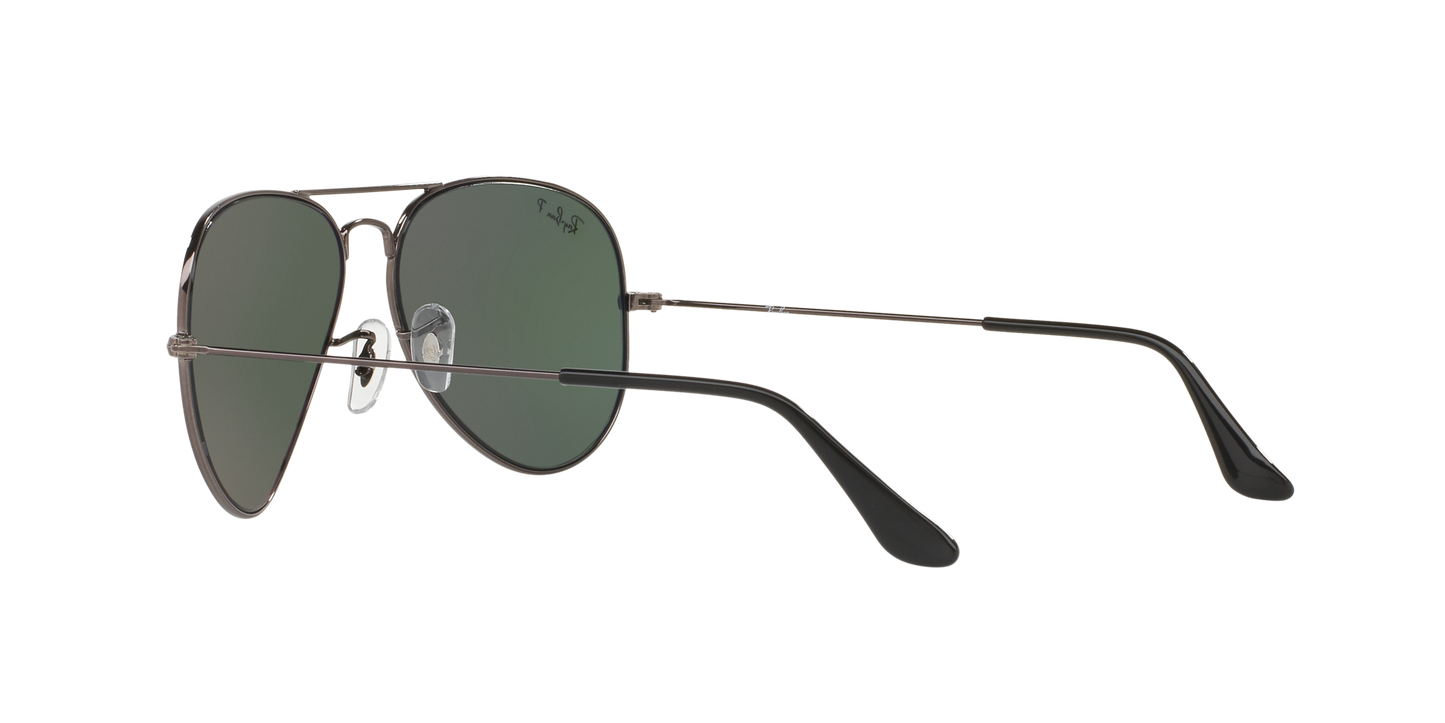 Ray-Ban RB3025I 004/58 Aviator Sunglasses – Silver Frame, Polarized Green Lenses, 58mm Medium Size
