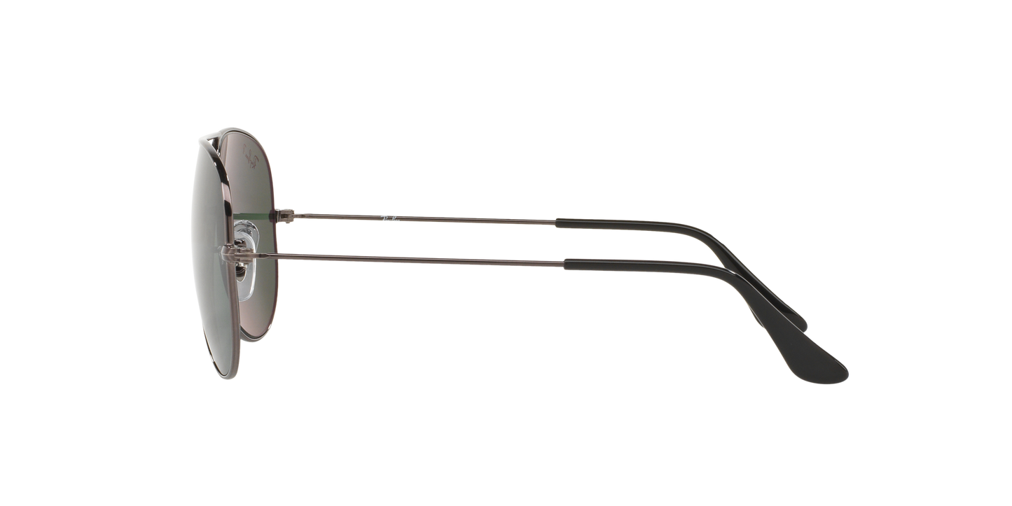 Ray-Ban RB3025I 004/58 Aviator Sunglasses – Silver Frame, Polarized Green Lenses, 58mm Medium Size