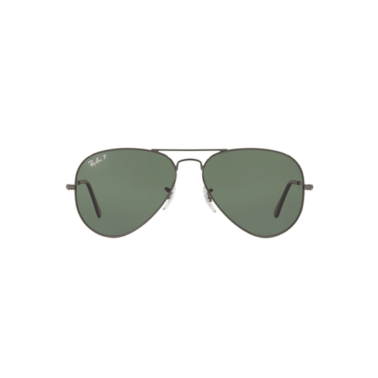Ray-Ban RB3025I 004/58 Aviator Sunglasses – Silver Frame, Polarized Green Lenses, 58mm Medium Size