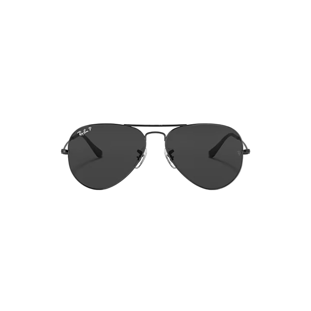 Ray-Ban RB3025 002/48 Aviator Total Black Polarized Sunglasses – 58mm Medium Fit