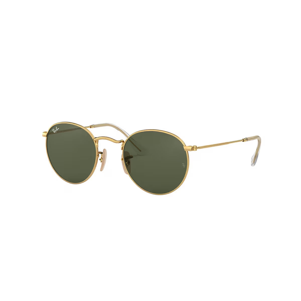 Ray-Ban RB3447 001 Round Metal Sunglasses – Gold Frame, 50mm Medium Size"