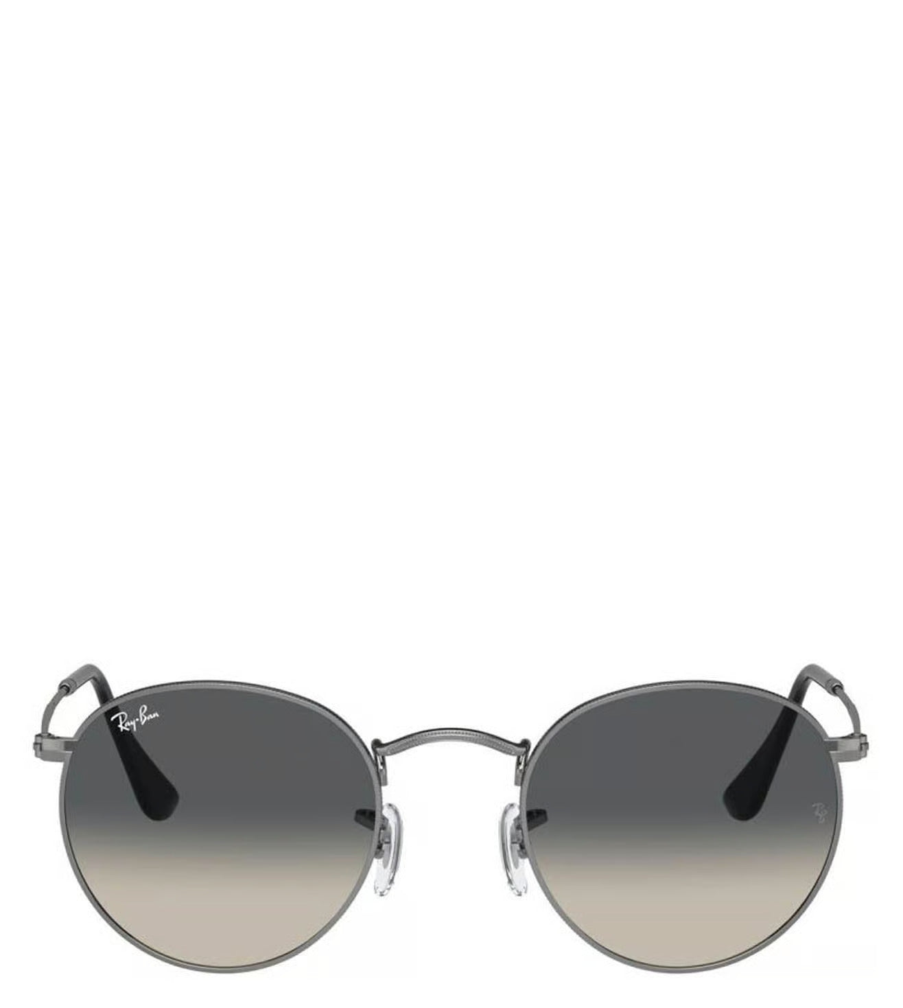 Ray-Ban RB3447I 004/71 Round Sunglasses for Men – Gradient Grey Lenses Iconic Metal Frame
