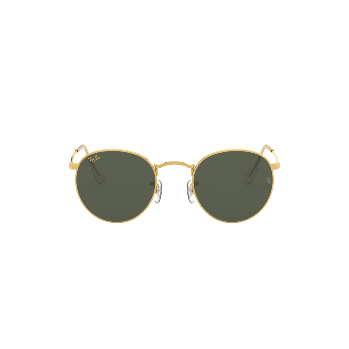 Ray-Ban RB3447 001 Round Metal Sunglasses – Gold Frame, 50mm Medium Size"