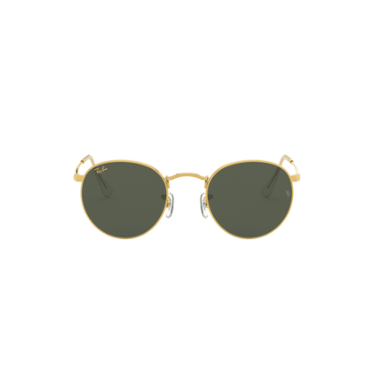 Ray-Ban RB3447 001 Round Metal Sunglasses – Gold Frame, 50mm Medium Size"