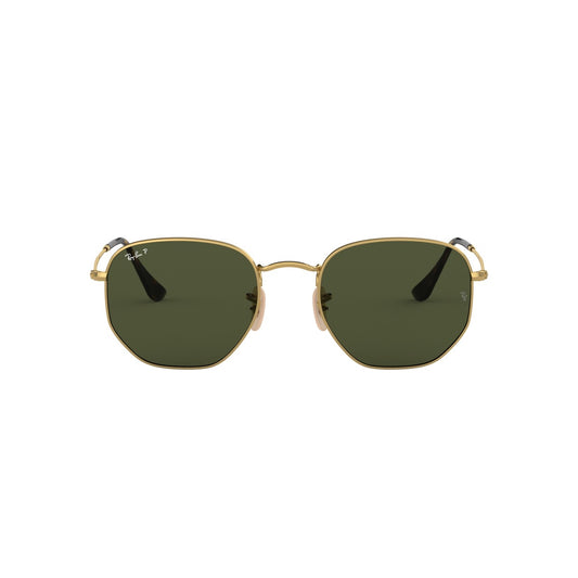 Ray-Ban Gold Hexagonal Flat G-15 Sunglasses RB3548N 51mm