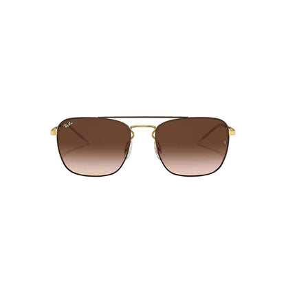 Ray-Ban RB3588 9055/13 55 Men's Designer Square Sunglasses – Gold Frame, 55mm