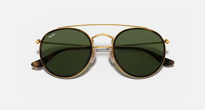 Ray-Ban RB3647N 001 Round Double Bridge Sunglasses – 51mm Classic Design