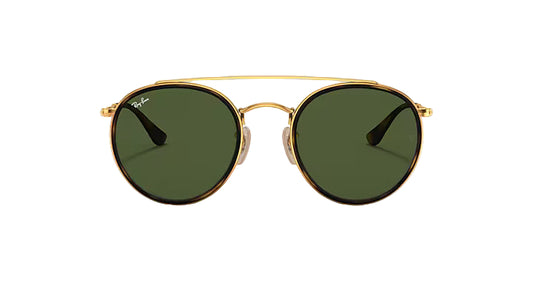 Ray-Ban RB3647N 001 Round Double Bridge Sunglasses – 51mm Classic Design