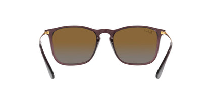 Ray-Ban Chris RB4187 6593/T5 Sunglasses – Transparent Brown, 54mm Polarized