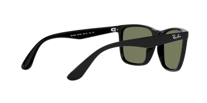Ray-Ban RB4349I 601/9A Men’s Square Sunglasses – Polarized Green Lenses, Black Frame, 56mm