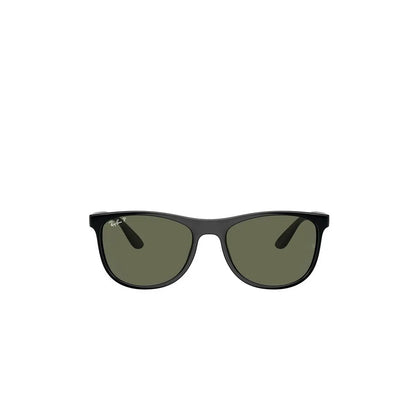 Ray-Ban RB4412I 601/9A Unisex Square Sunglasses – Polarized Green Lenses, Black Frame