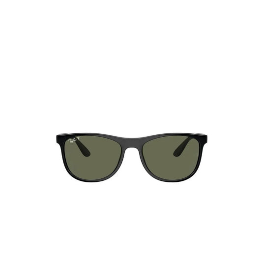 Ray-Ban RB4412I 601/9A Unisex Square Sunglasses – Polarized Green Lenses, Black Frame