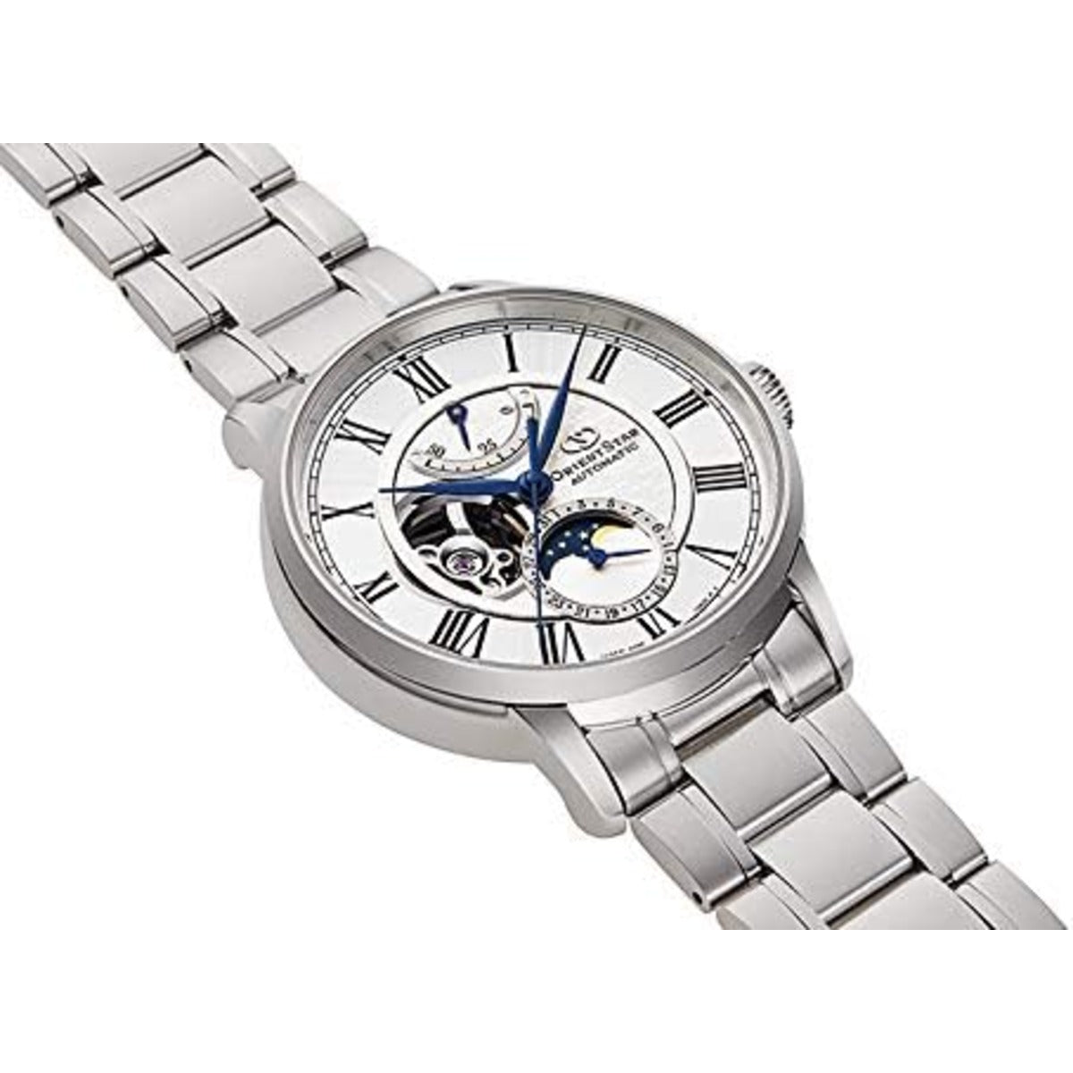 Orient Star Moon Phase Skeleton White Dial Automatic Men's Watch RE-AY0102S
