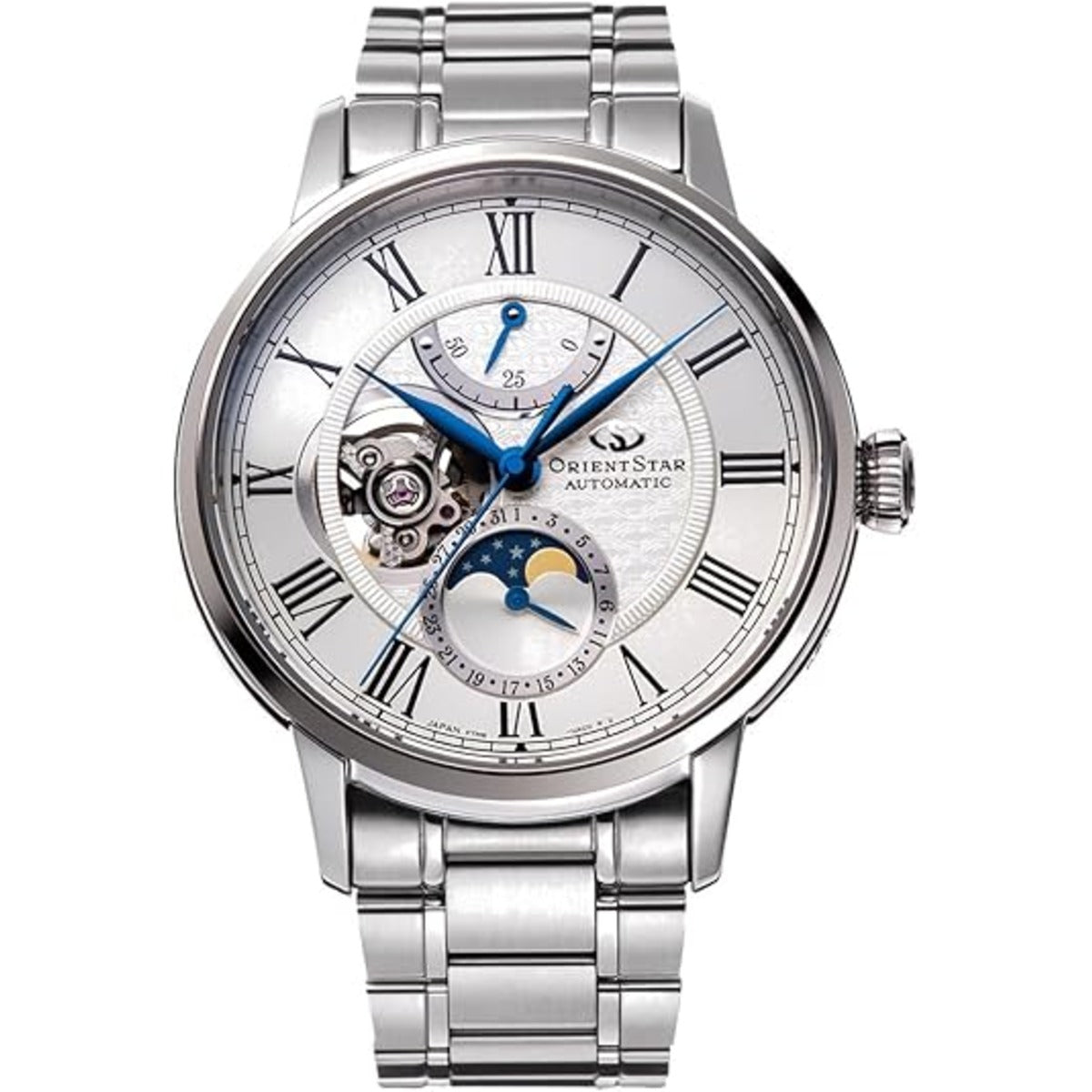 Orient Star Moon Phase Skeleton White Dial Automatic Men's Watch RE-AY0102S
