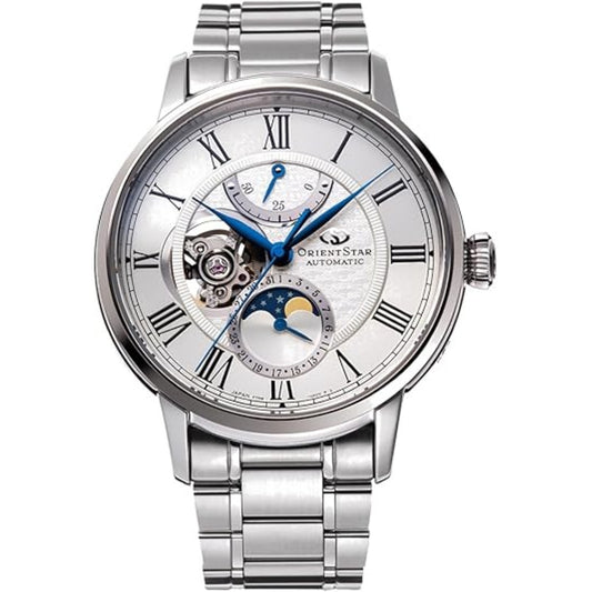 Orient Star Moon Phase Skeleton White Dial Automatic Men's Watch RE-AY0102S