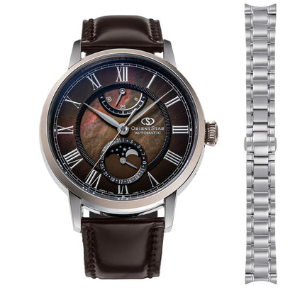 Orient Star Classic Moon Phase Skeleton Automatic Men's Watch RE-AY0121A00B