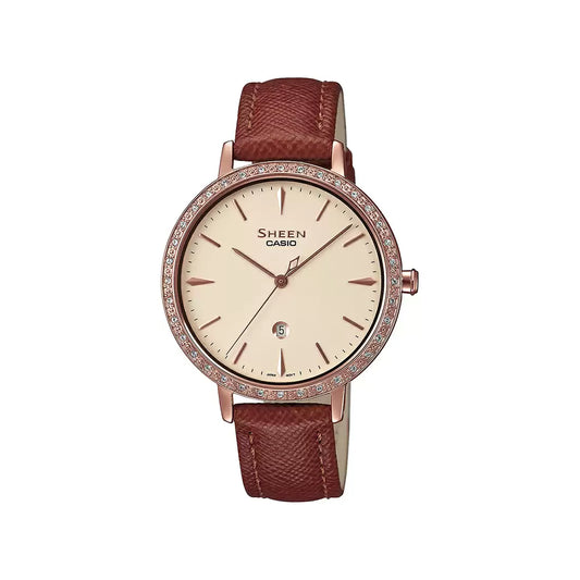 Casio SHEEN SHE-4535YGL-9AUDF - SH229 Pink Gold IP - Women's Watch
