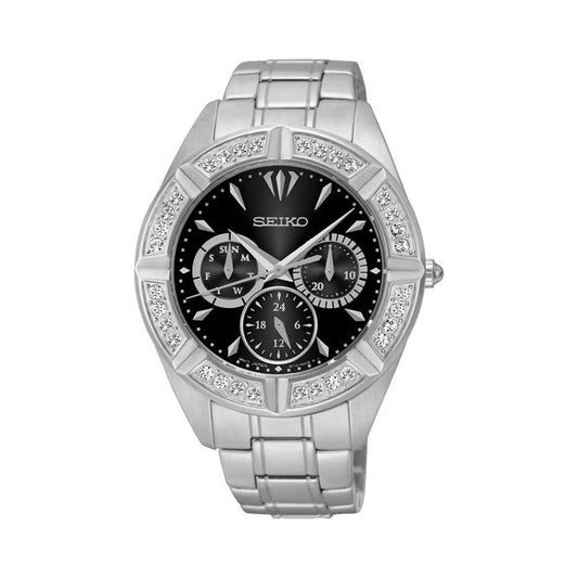 Seiko Lord Chronograph Black Dial Women Watch - SKY675P1