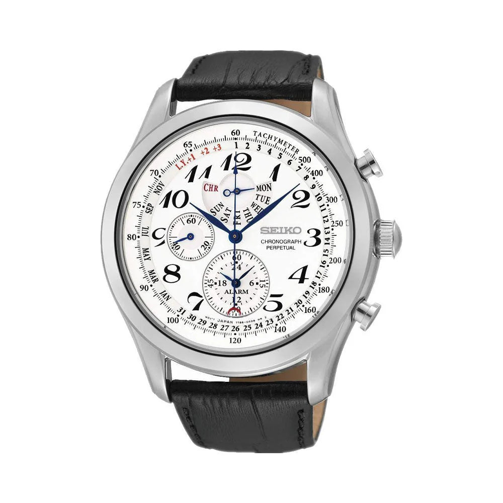 Seiko Discover More Chronograph White Dial Men's Watch - SPC131P1