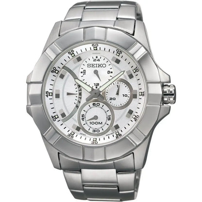 Seiko Chronograph Black Dial Stainless Steel Men's Watch SRL065P1
