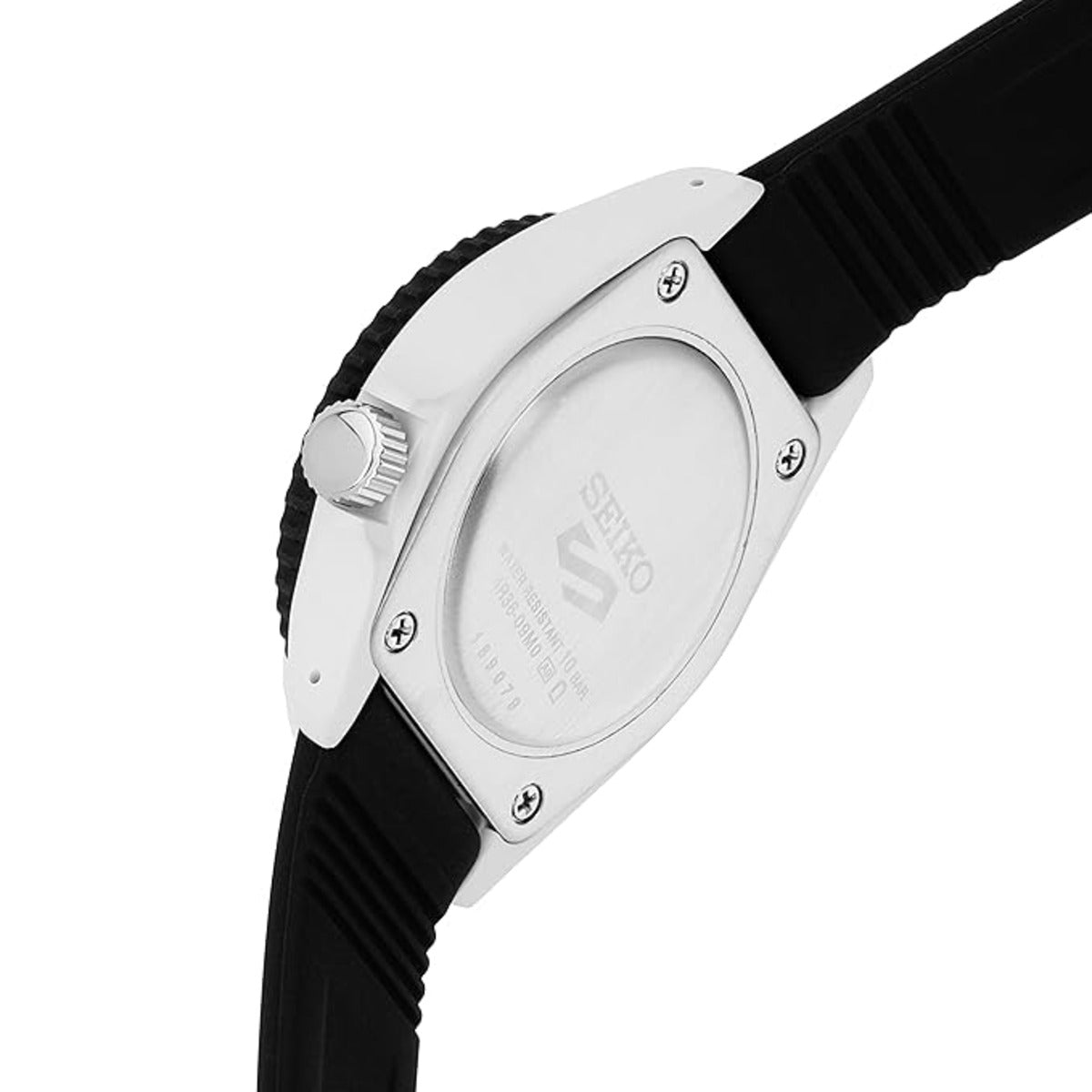 New 5 Sports White Dial Silicon Strap Analog Men's Watch - SRPG71K1