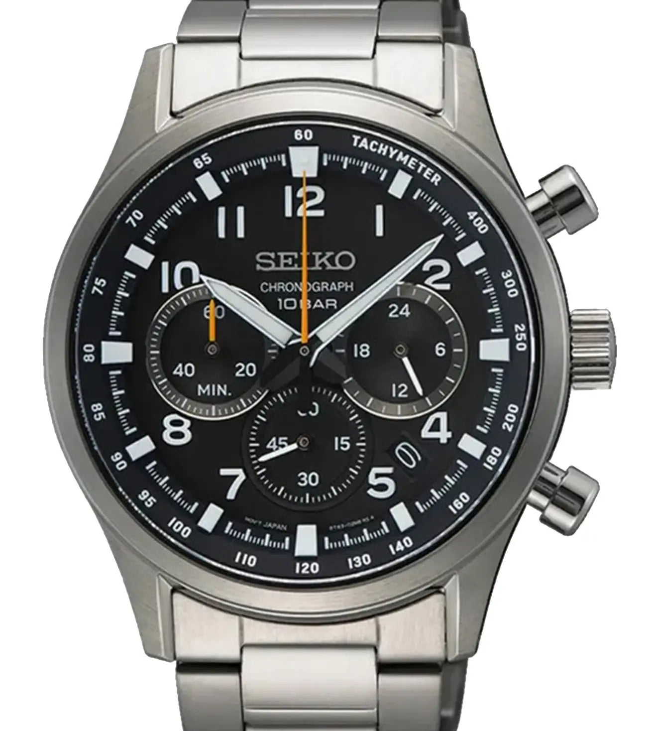 Sport Chronograph Black Dial Watch for Men - SSB447P1