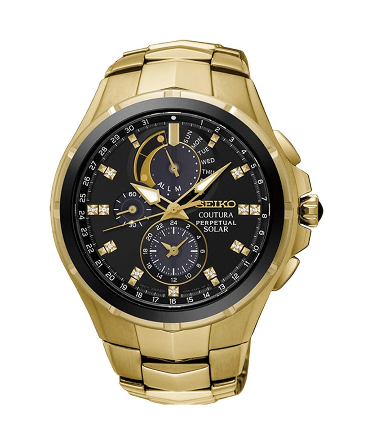 SSC572P1 SEIKO | Coutura Chrono Black Dial Analog Watch (Men)