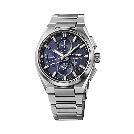 Astron GPS Solar 5X Dual-Time Chrono Infinite Blue Men's Watch - SSH161J1