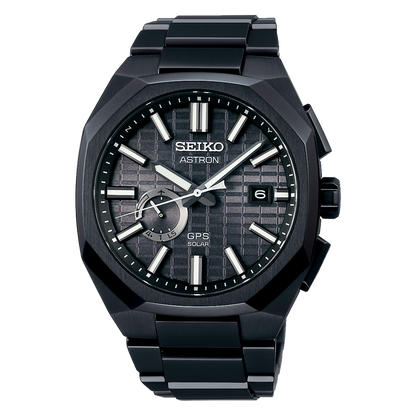 Astron GPS Solar Sapphire Jet Black Crystal Box Men's Watch - SSJ015J1